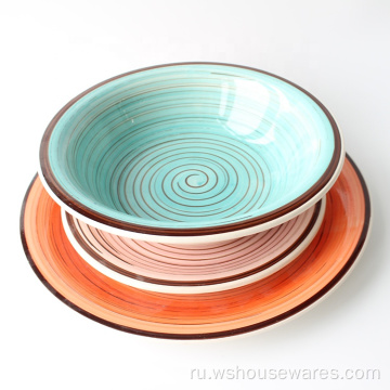 2022 Оптовая посуда с парпо -керамической посудой подает обеденный посуду